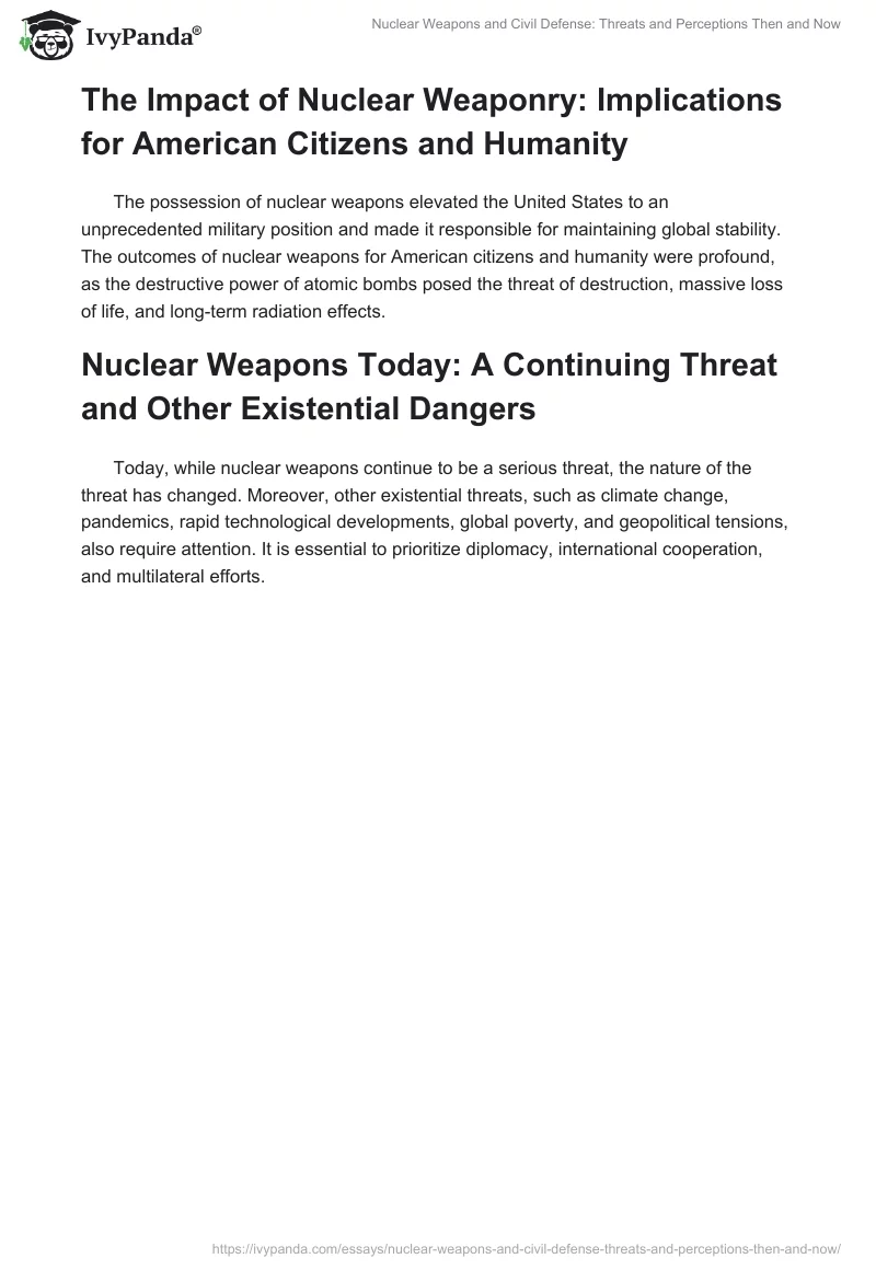 Nuclear Weapons and Civil Defense: Threats and Perceptions Then and Now. Page 2