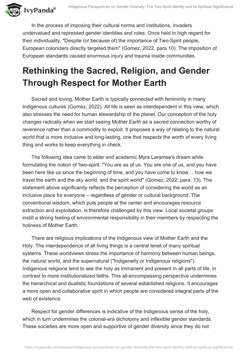 Indigenous Perspectives on Gender Diversity: The Two-Spirit Identity and Its Spiritual Significance. Page 2