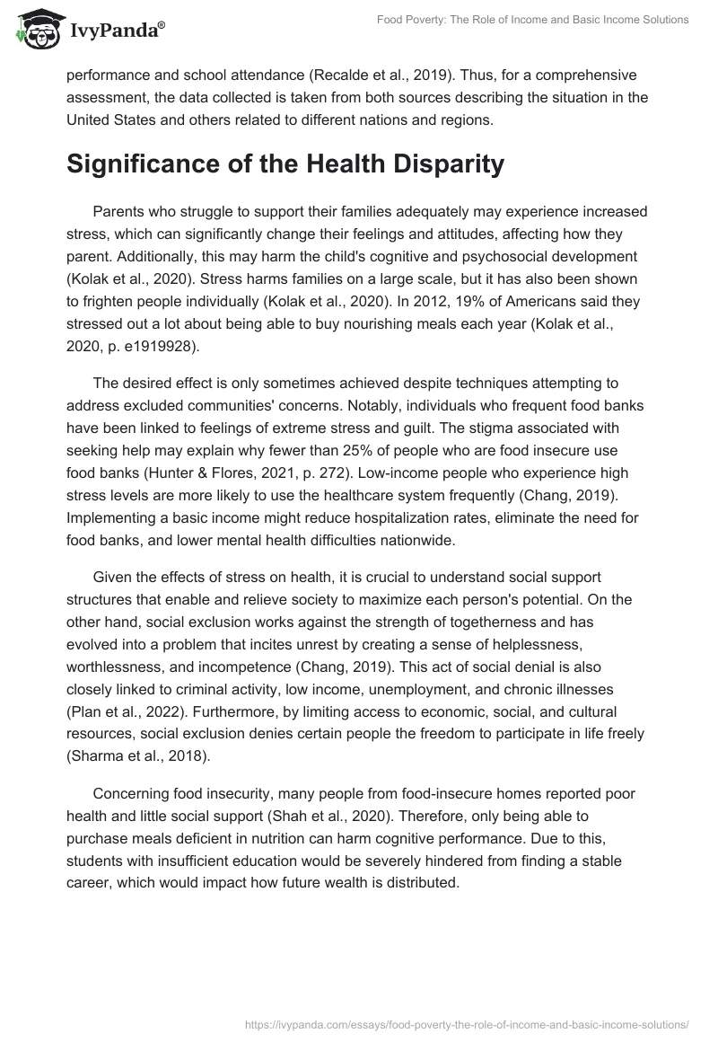 Food Poverty: The Role of Income and Basic Income Solutions. Page 2