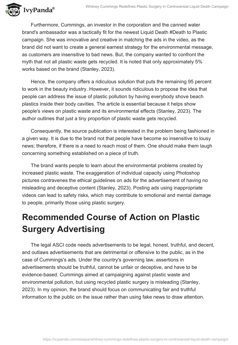 Whitney Cummings Redefines Plastic Surgery in Controversial Liquid Death Campaign. Page 2