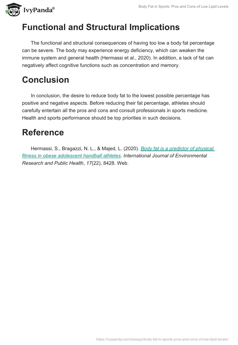 Body Fat in Sports: Pros and Cons of Low Lipid Levels. Page 2