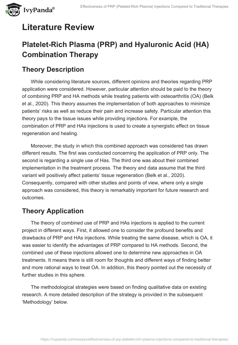 Effectiveness of PRP (Platelet-Rich Plasma) Injections Compared to Traditional Therapies. Page 2