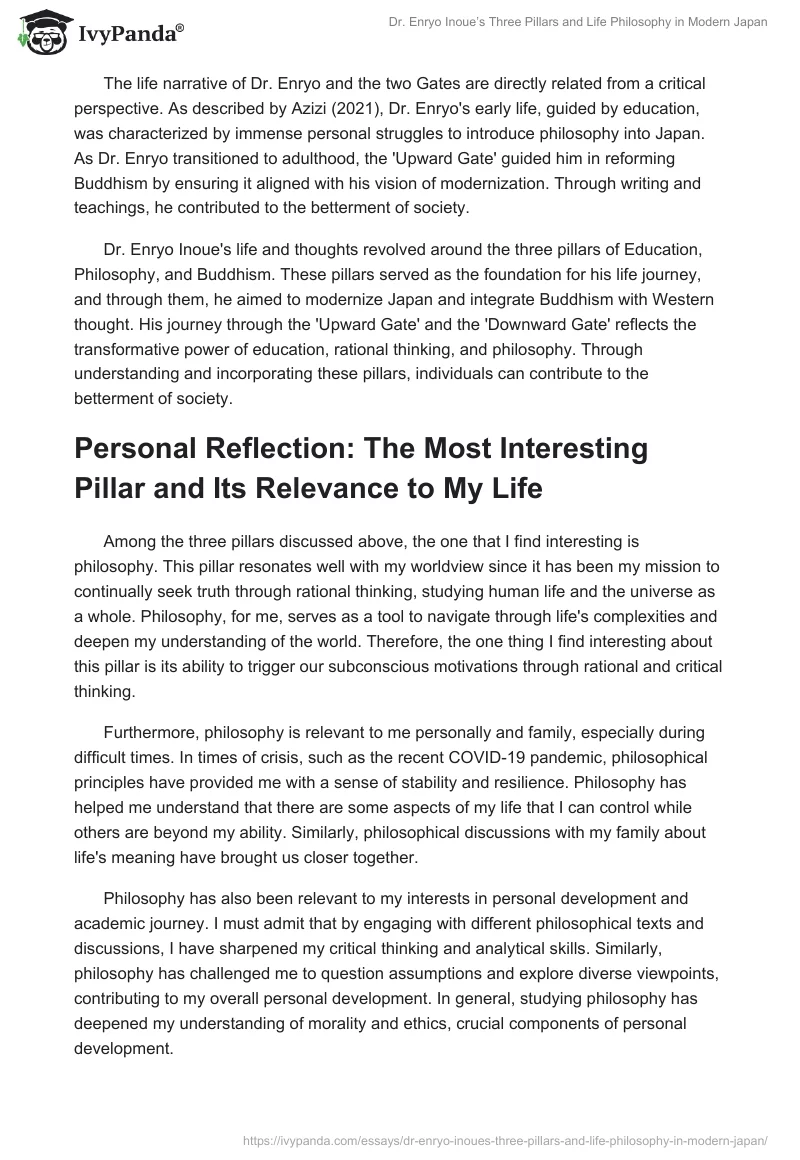 Dr. Enryo Inoue’s Three Pillars and Life Philosophy in Modern Japan. Page 2