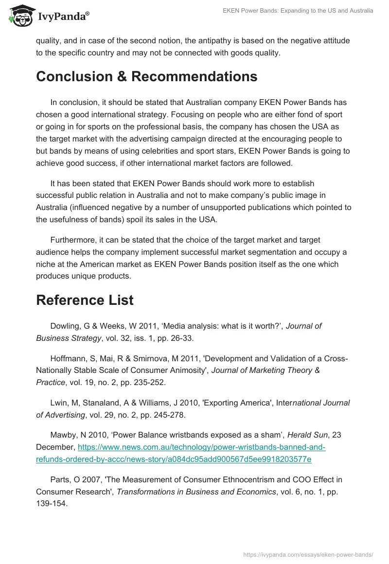 EKEN Power Bands: Expanding to the US and Australia. Page 3