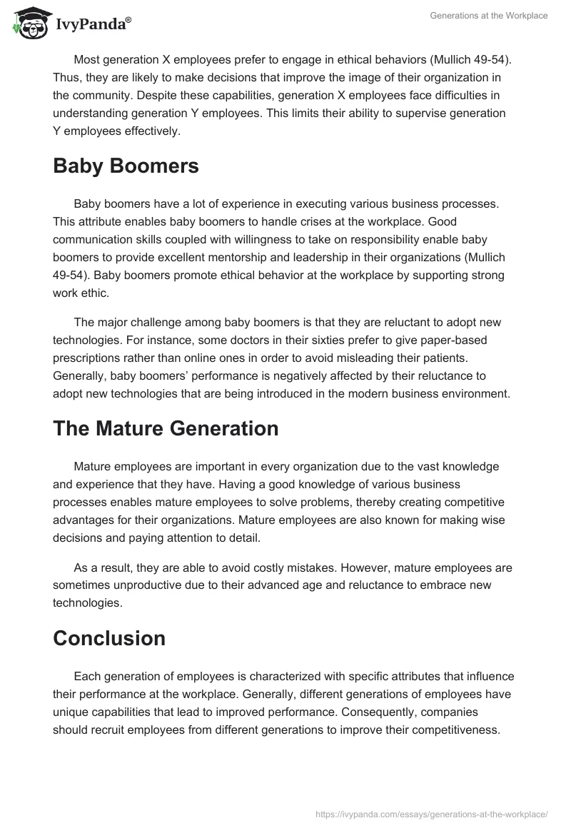 Generations at the Workplace. Page 2