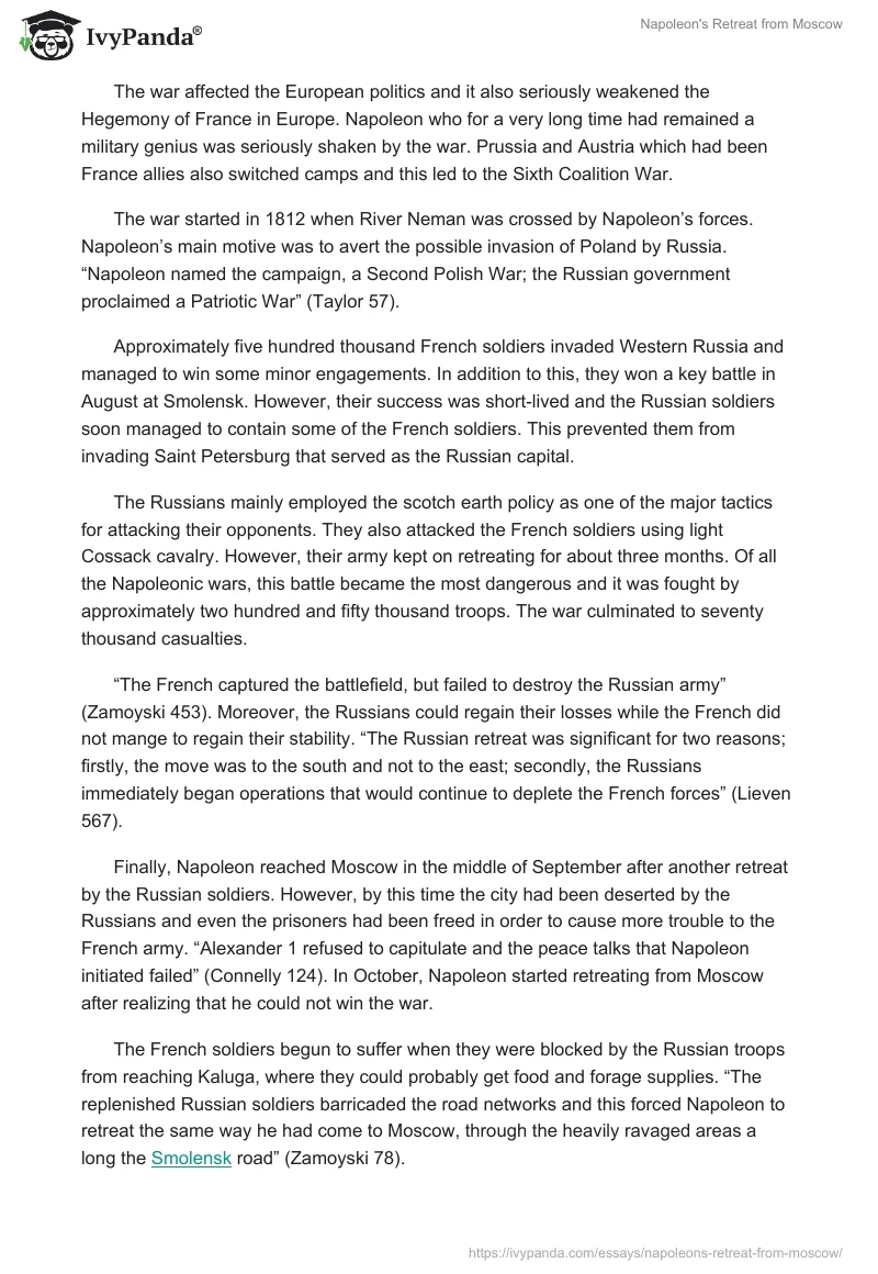 Napoleon's Retreat from Moscow. Page 2