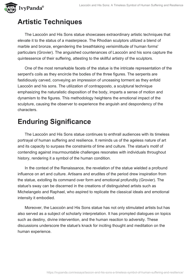 Laocoön and His Sons: A Timeless Symbol of Human Suffering and Resilience. Page 2