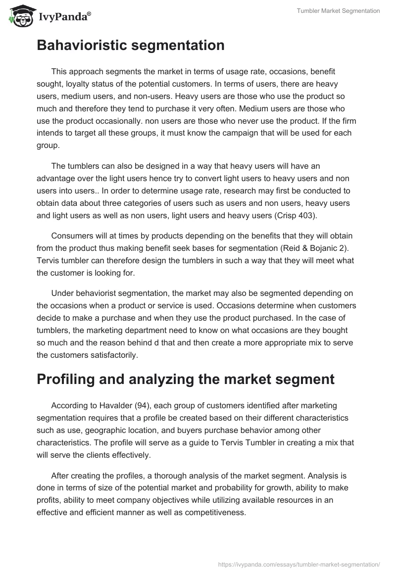 Tumbler Market Segmentation. Page 4
