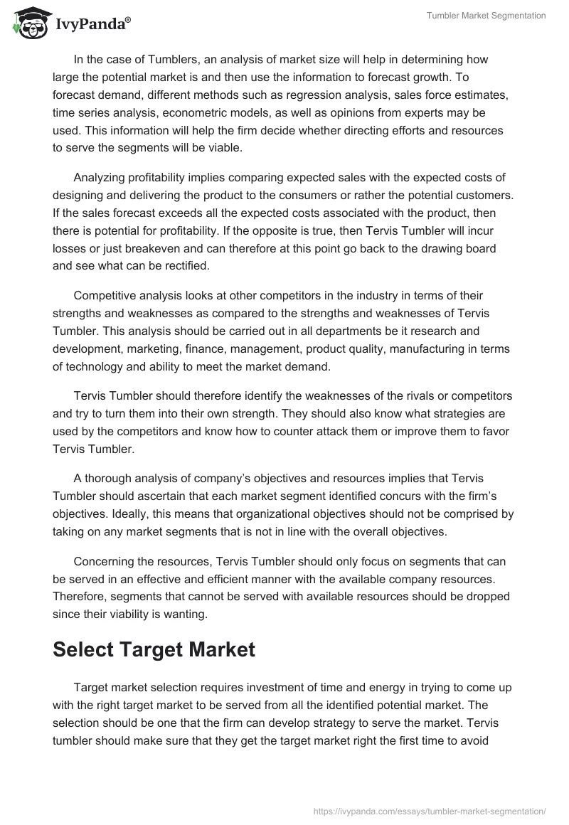 Tumbler Market Segmentation. Page 5