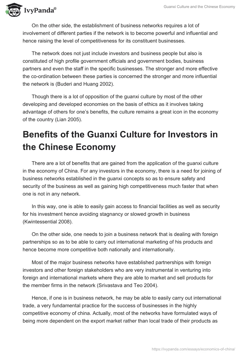 Guanxi Culture and the Chinese Economy. Page 5