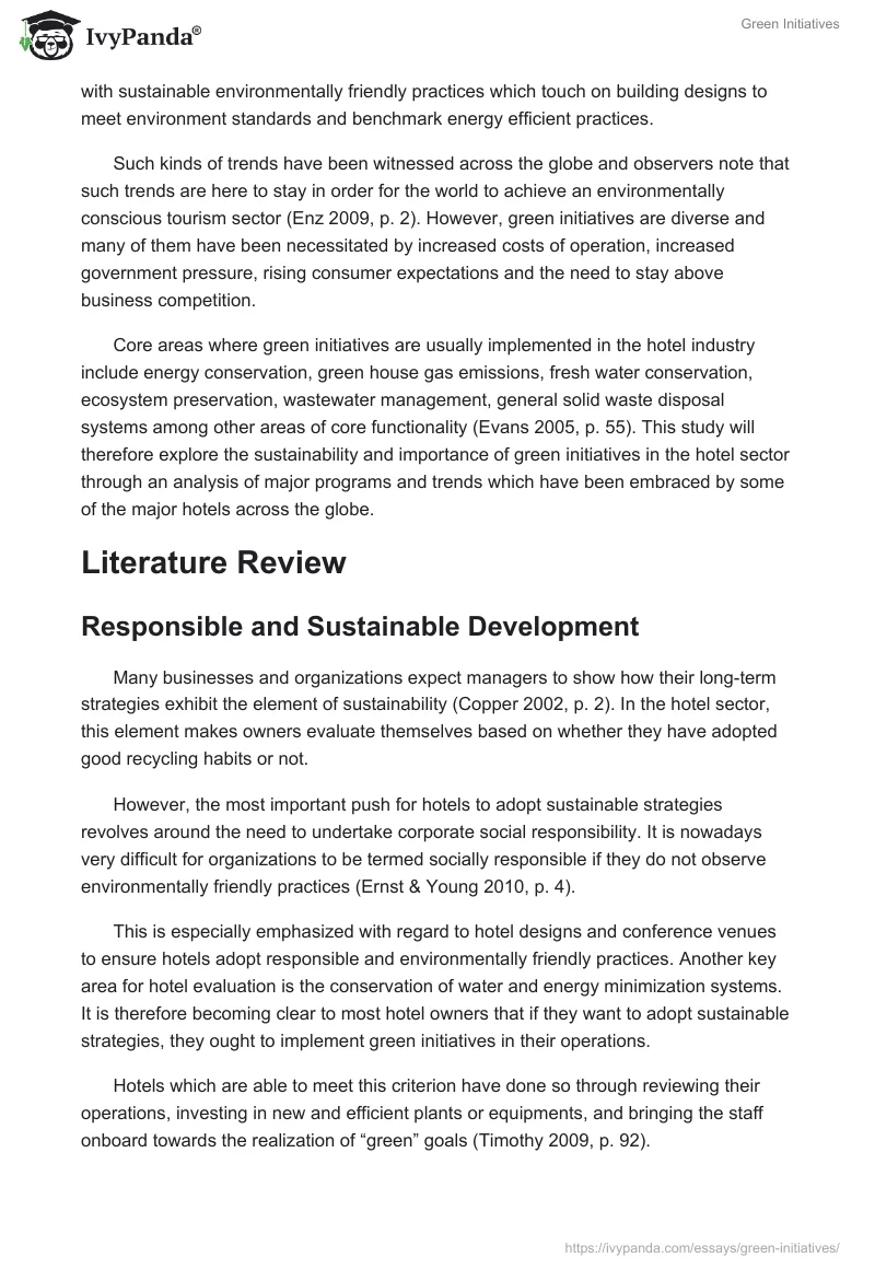 Green Initiatives. Page 2
