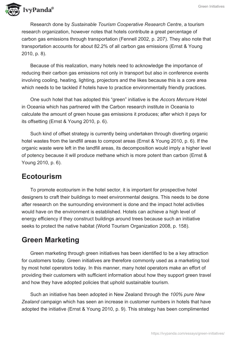 Green Initiatives. Page 3