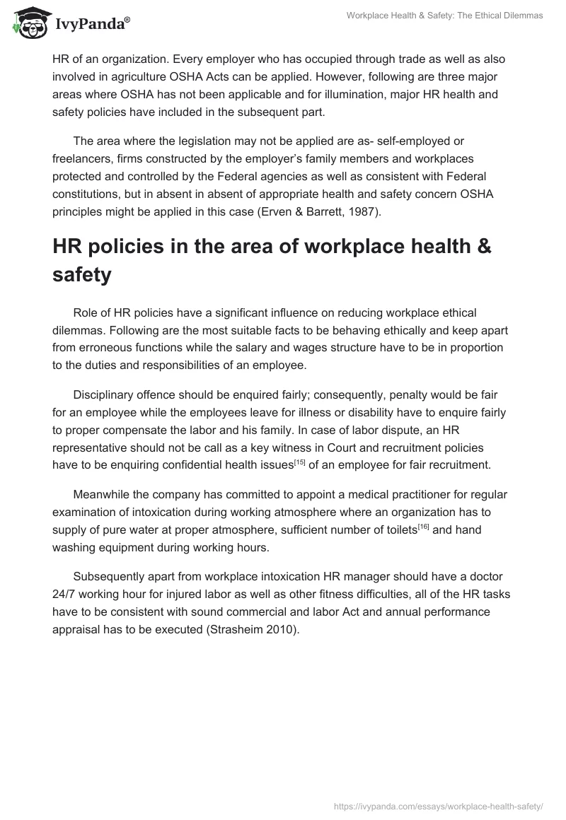 Workplace Health & Safety: The Ethical Dilemmas. Page 5