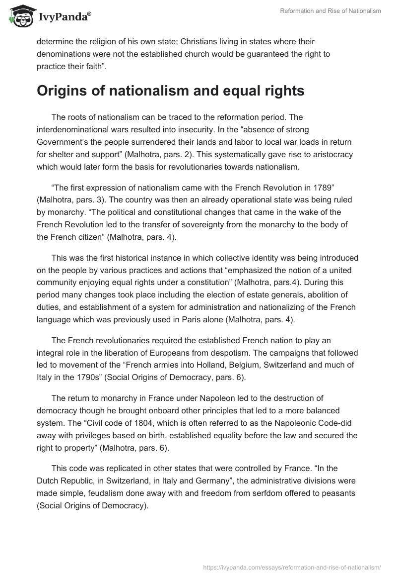 Reformation and Rise of Nationalism. Page 2