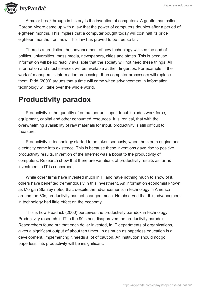 Paperless education. Page 2