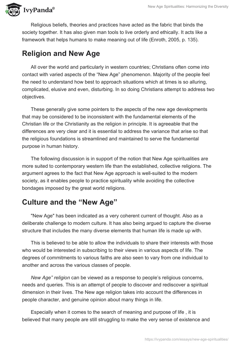 New Age Spiritualities: Harmonizing the Diversity. Page 2