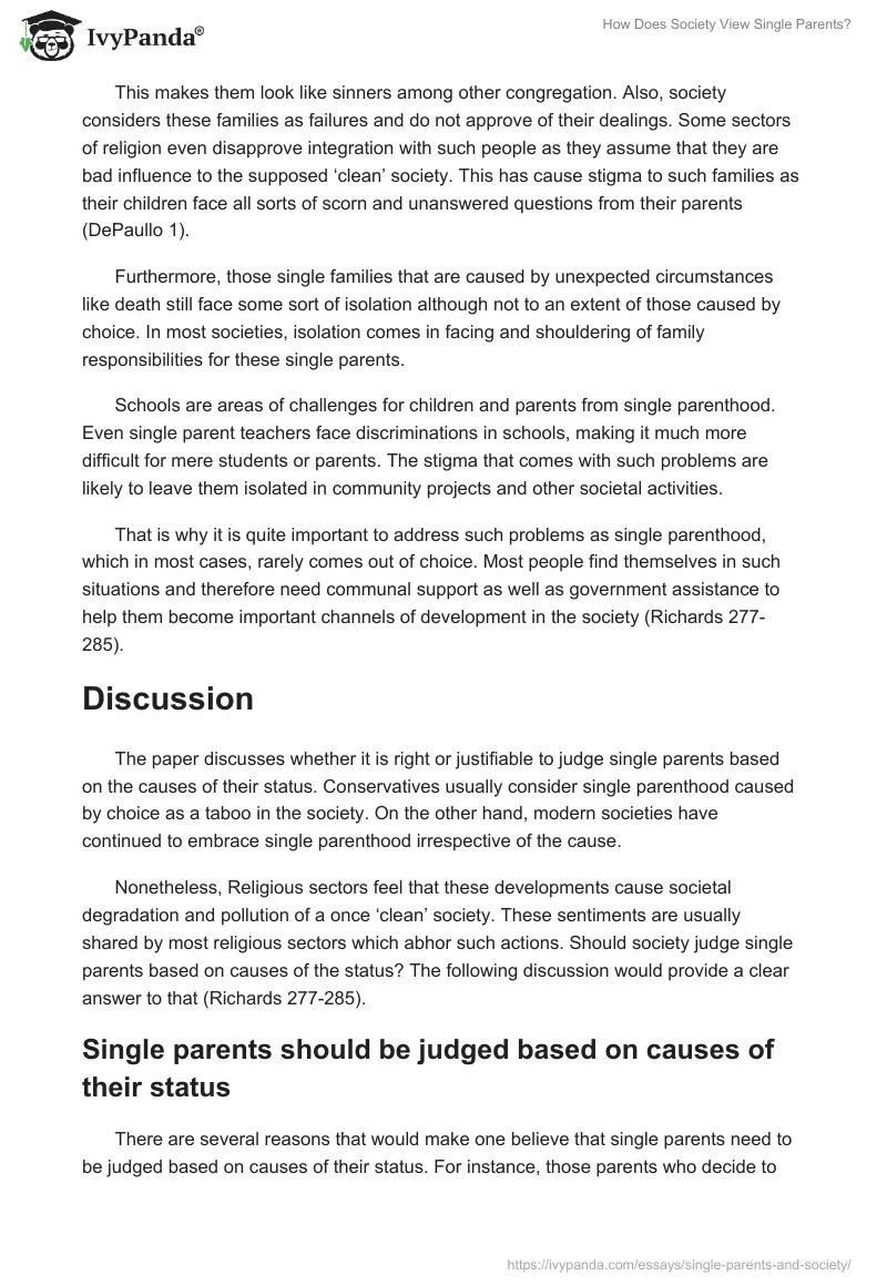 How Does Society View Single Parents?. Page 3