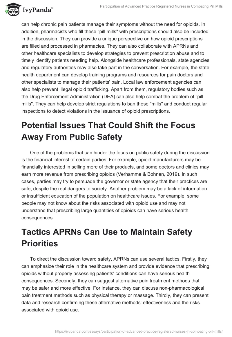 Participation of Advanced Practice Registered Nurses in Combating Pill Mills. Page 2