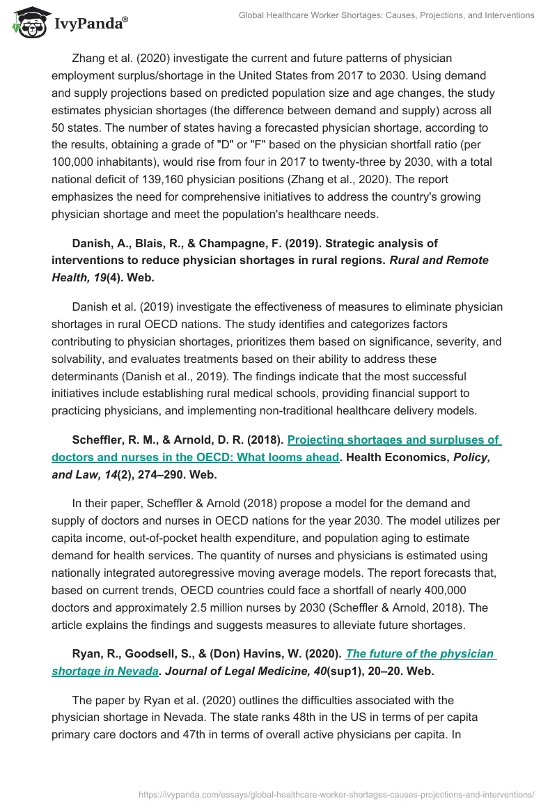 Global Healthcare Worker Shortages: Causes, Projections, and Interventions. Page 2