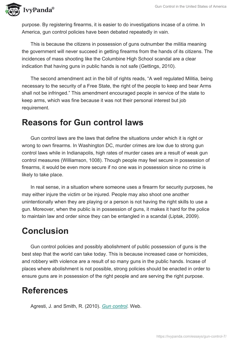 Gun Control in the United States of America. Page 3