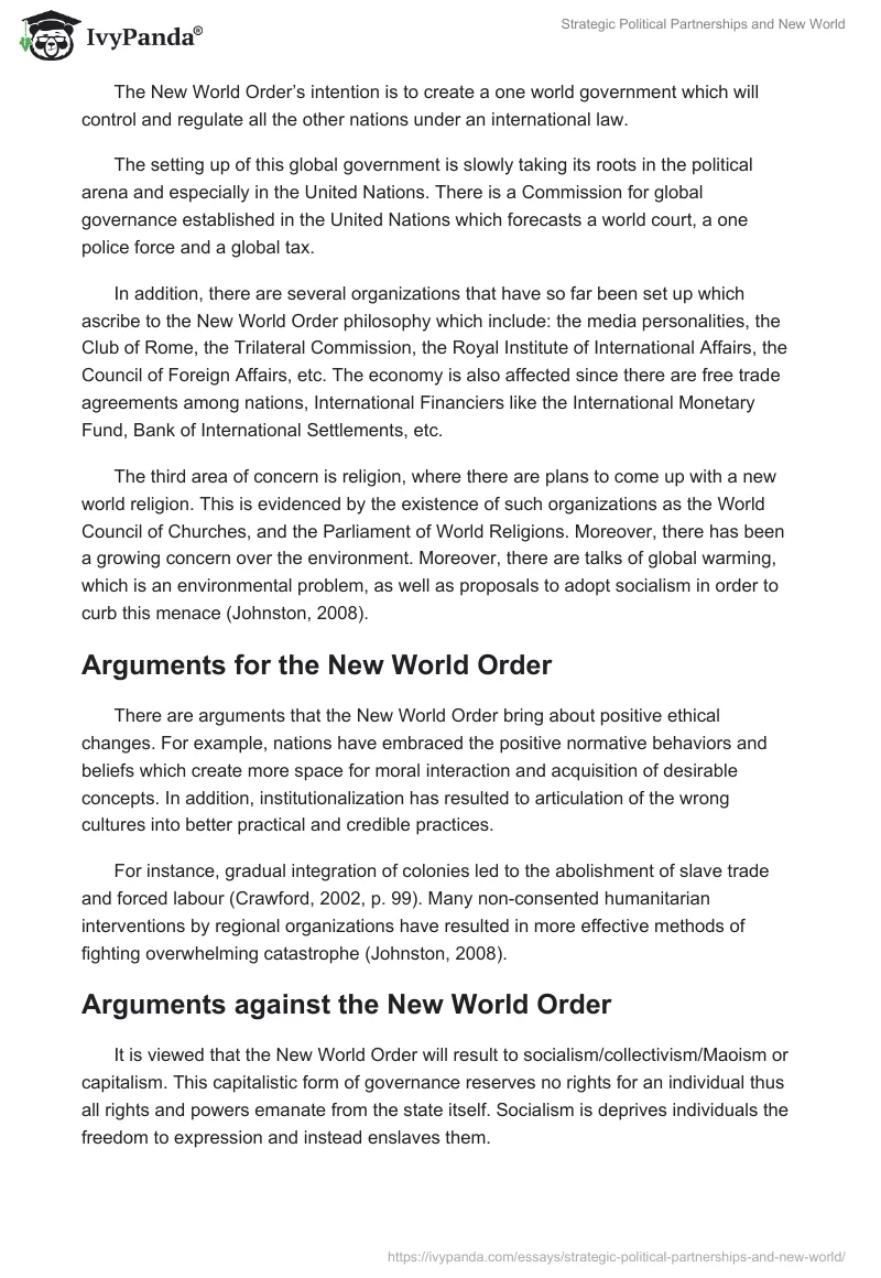 Strategic Political Partnerships and New World. Page 2