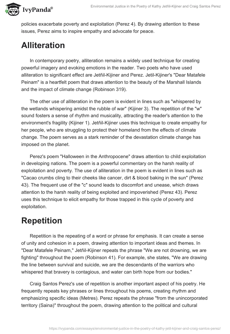 Environmental Justice in the Poetry of Kathy Jetñil-Kijiner and Craig Santos Perez. Page 2