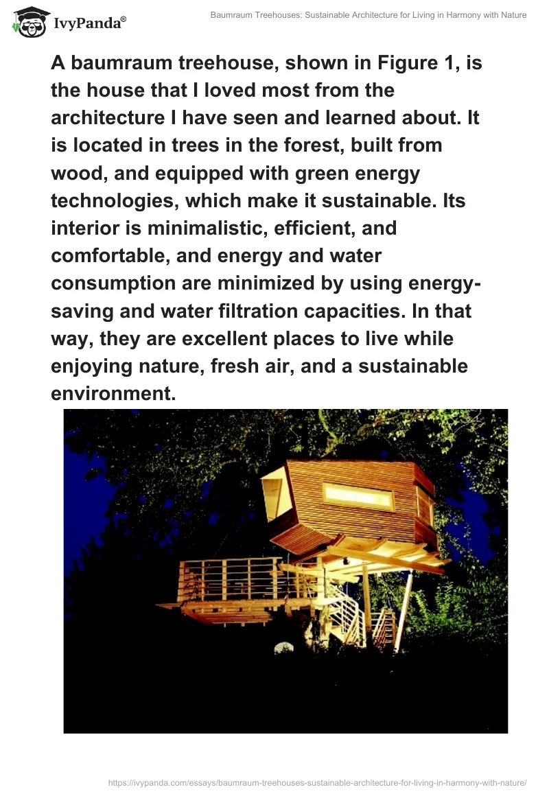 Baumraum Treehouses: Sustainable Architecture for Living in Harmony with Nature. Page 2