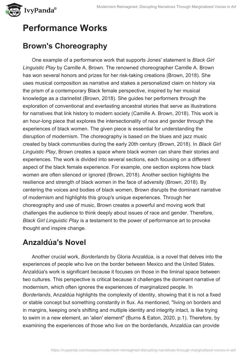 Modernism Reimagined: Disrupting Narratives Through Marginalized Voices in Art. Page 2