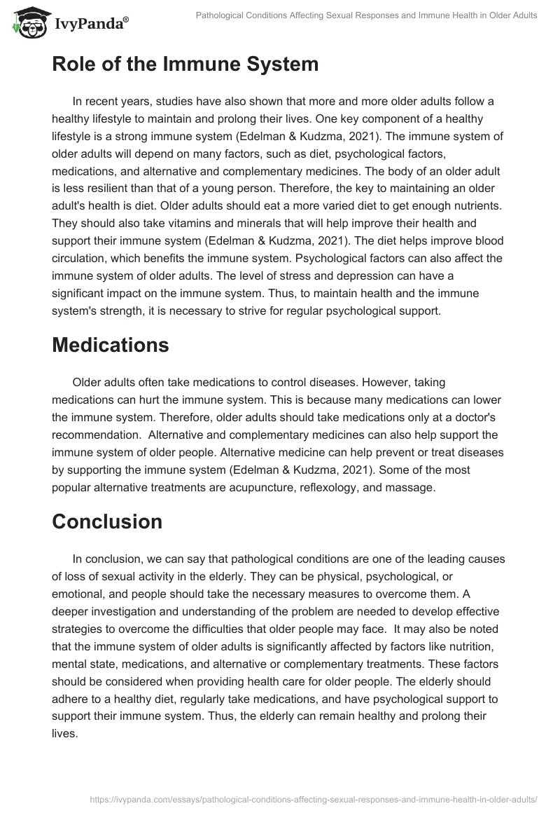 Pathological Conditions Affecting Sexual Responses and Immune Health in Older Adults. Page 2