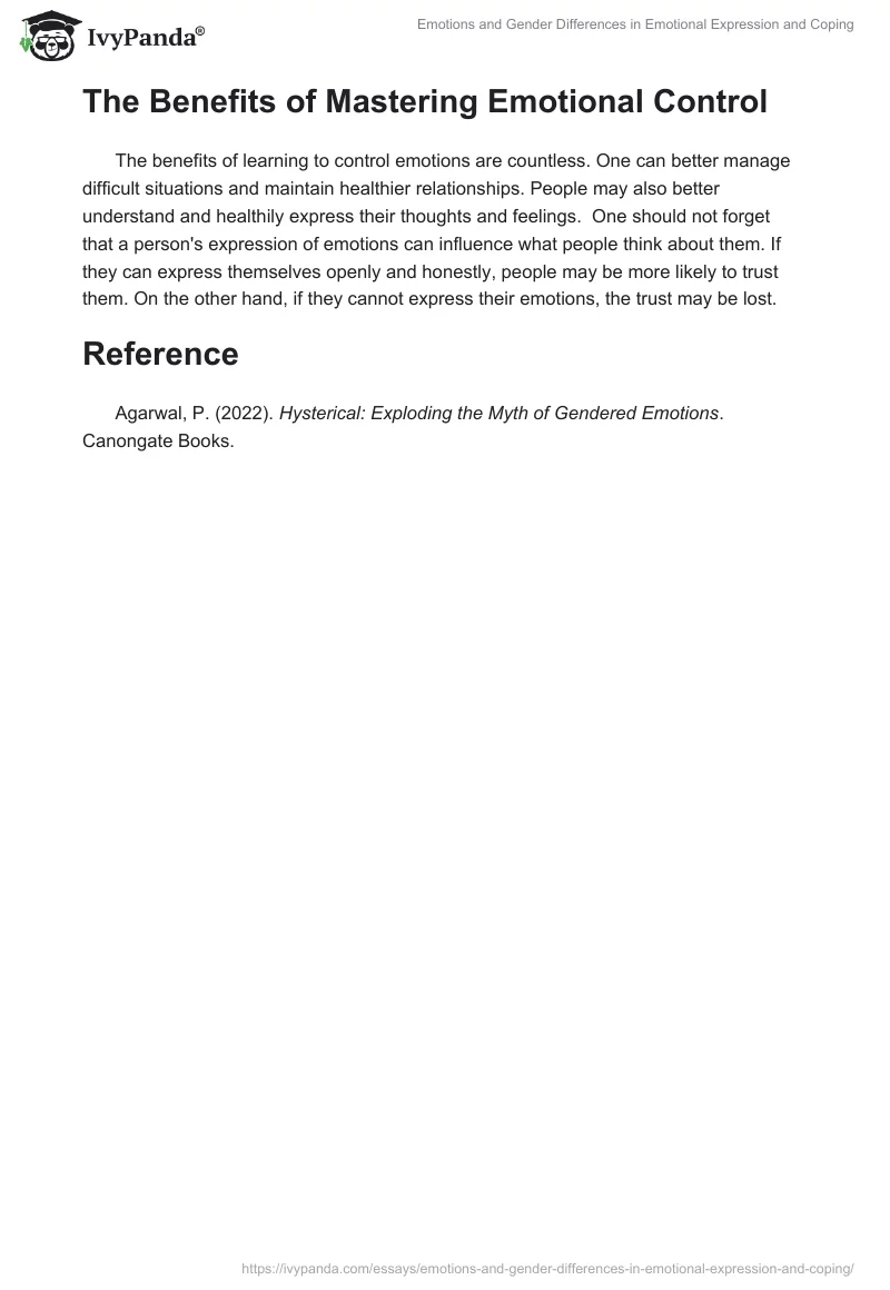 Emotions and Gender Differences in Emotional Expression and Coping. Page 2