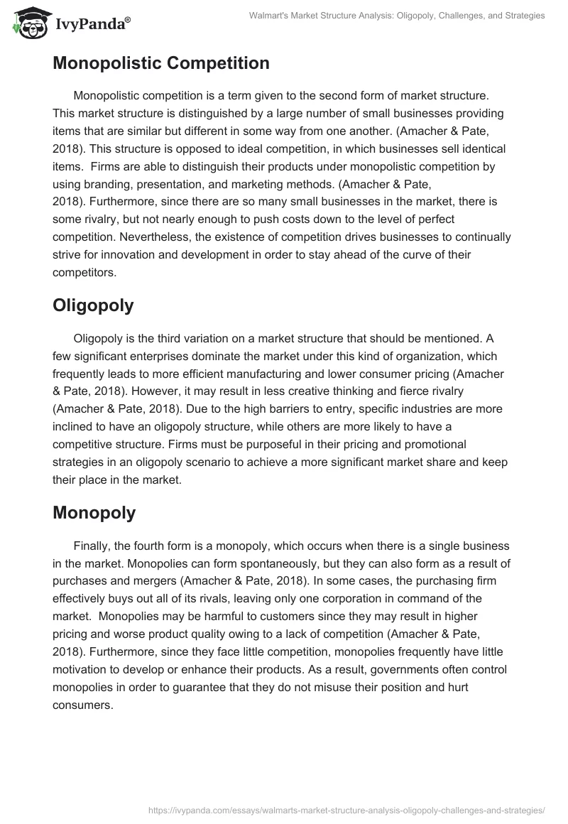 Walmart's Market Structure Analysis: Oligopoly, Challenges, and Strategies. Page 2