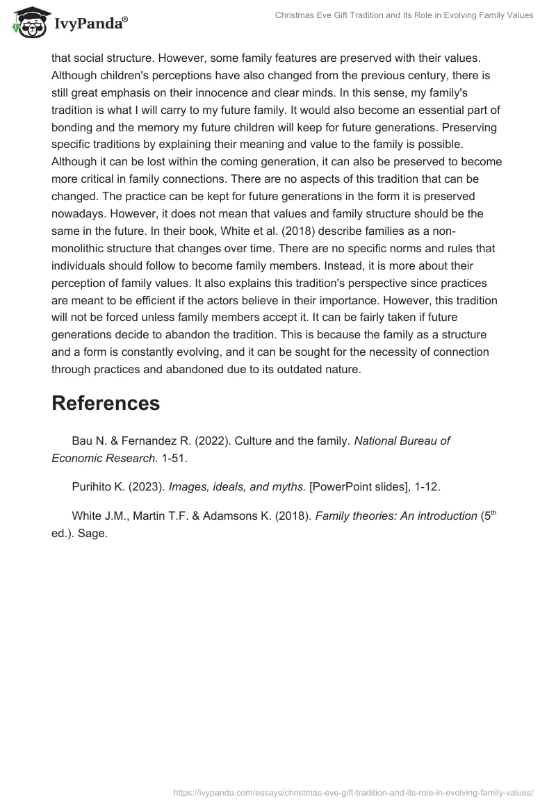 Christmas Eve Gift Tradition and Its Role in Evolving Family Values. Page 2