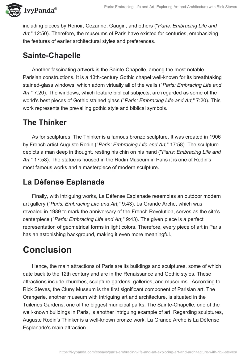 Paris: Embracing Life and Art. Exploring Art and Architecture with Rick Steves. Page 2