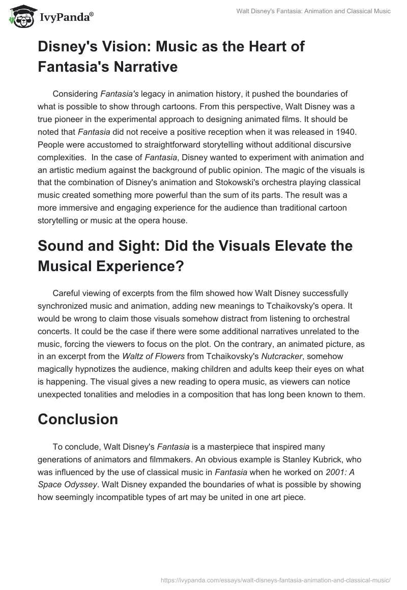 Walt Disney's Fantasia: Animation and Classical Music. Page 2
