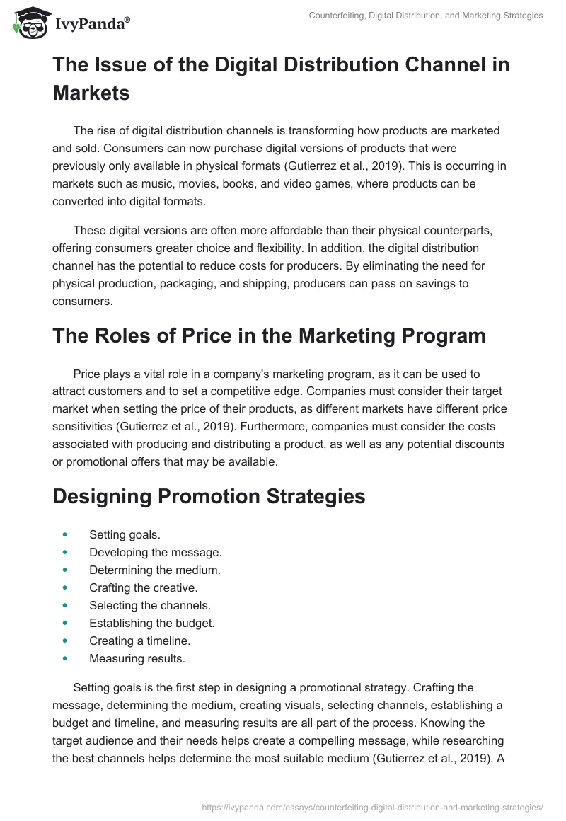 Counterfeiting, Digital Distribution, and Marketing Strategies. Page 2