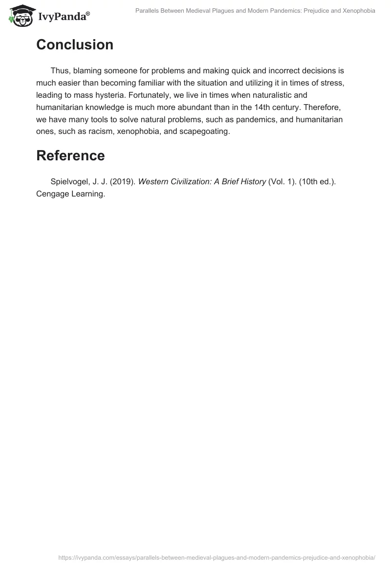 Parallels Between Medieval Plagues and Modern Pandemics: Prejudice and Xenophobia. Page 2