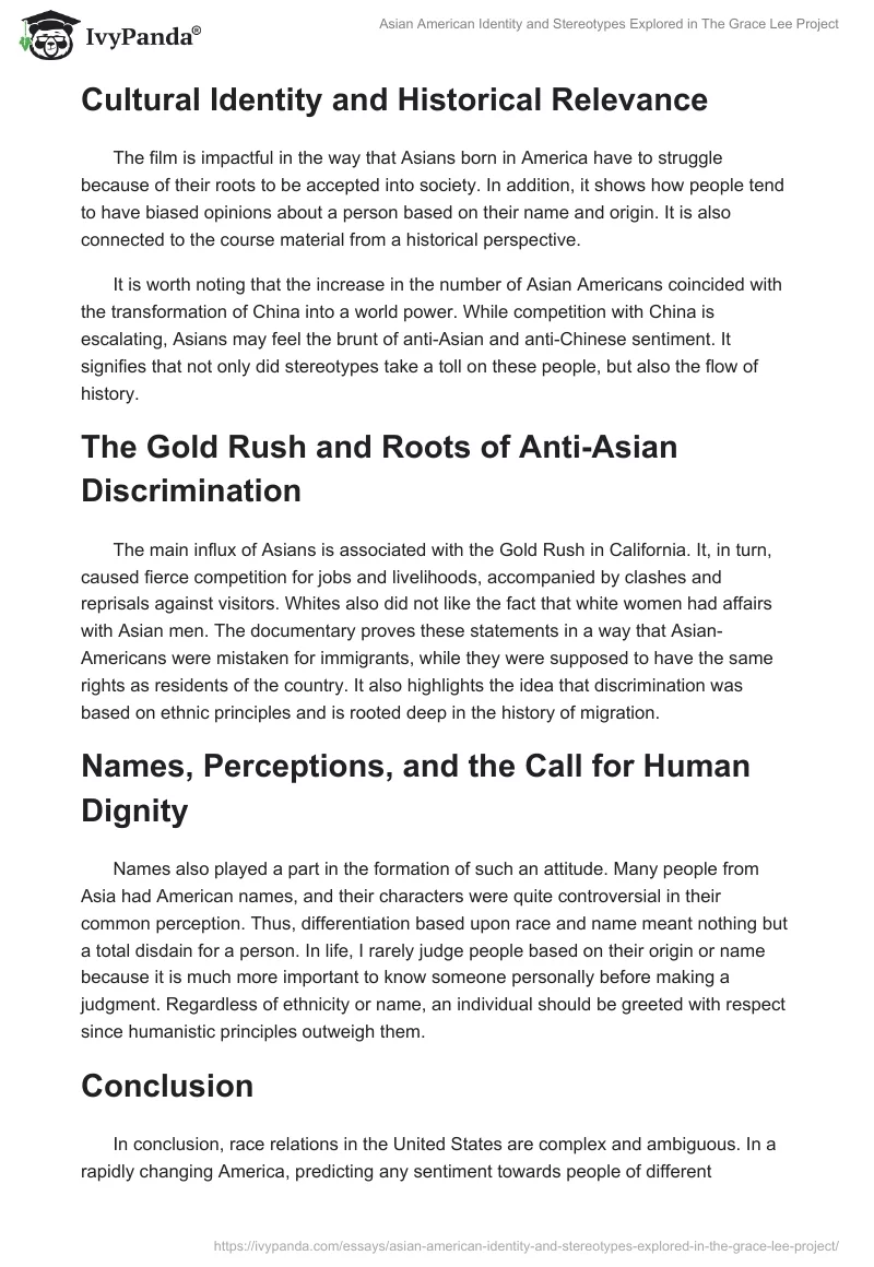 Asian American Identity and Stereotypes Explored in The Grace Lee Project. Page 2