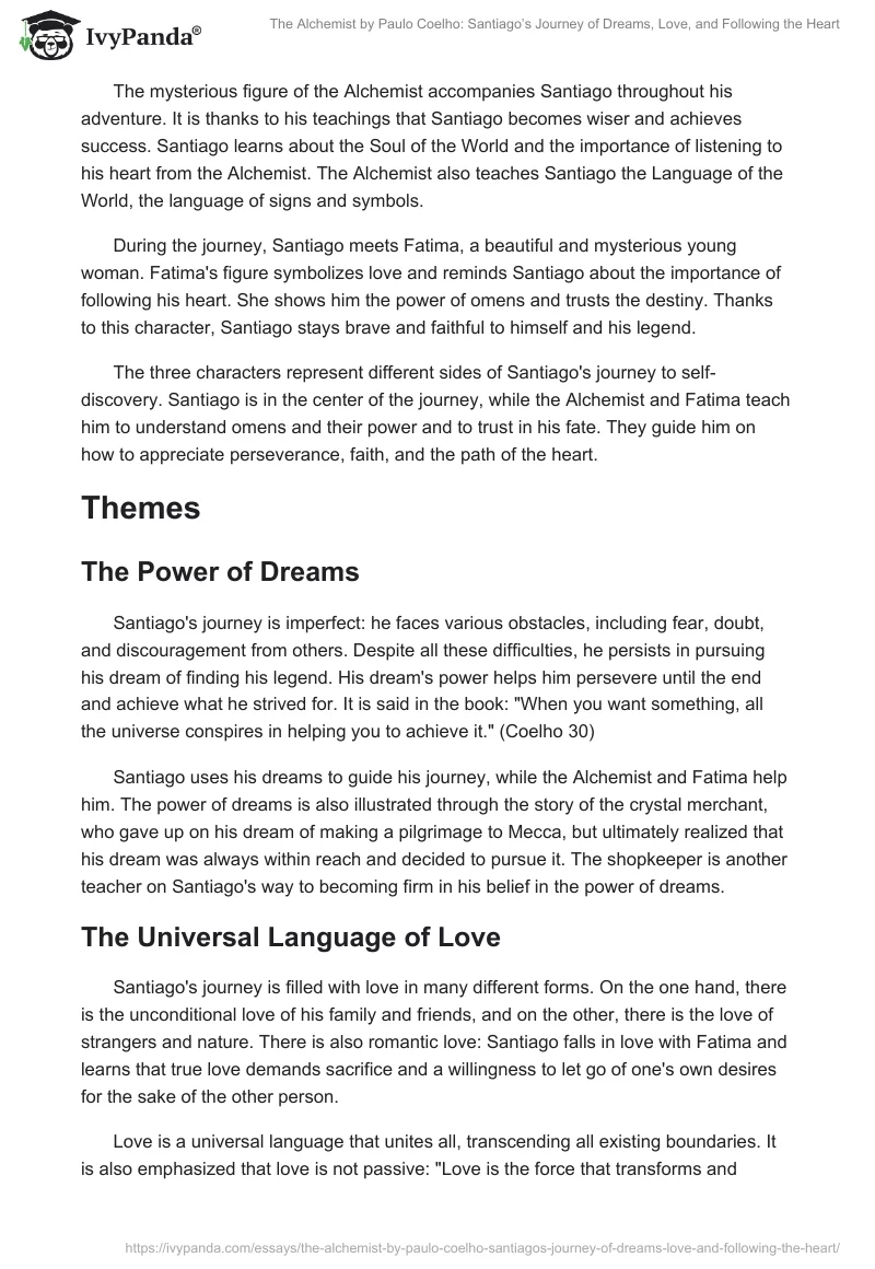 The Alchemist by Paulo Coelho: Santiago’s Journey of Dreams, Love, and Following the Heart. Page 2
