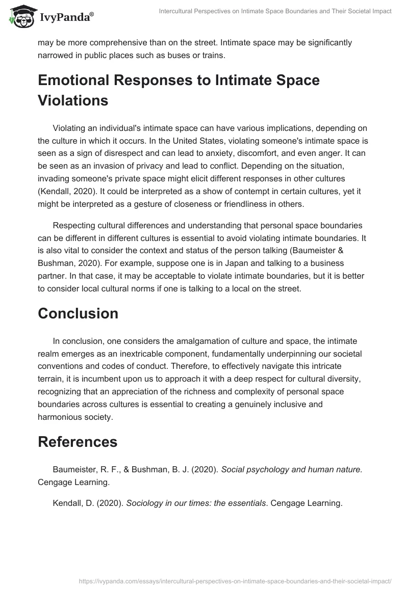 Intercultural Perspectives on Intimate Space Boundaries and Their Societal Impact. Page 2
