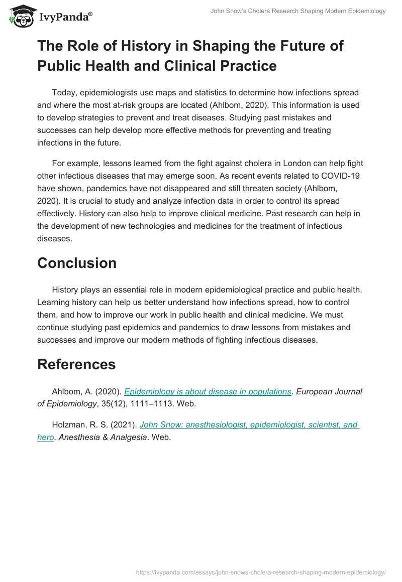 John Snow’s Cholera Research Shaping Modern Epidemiology. Page 2