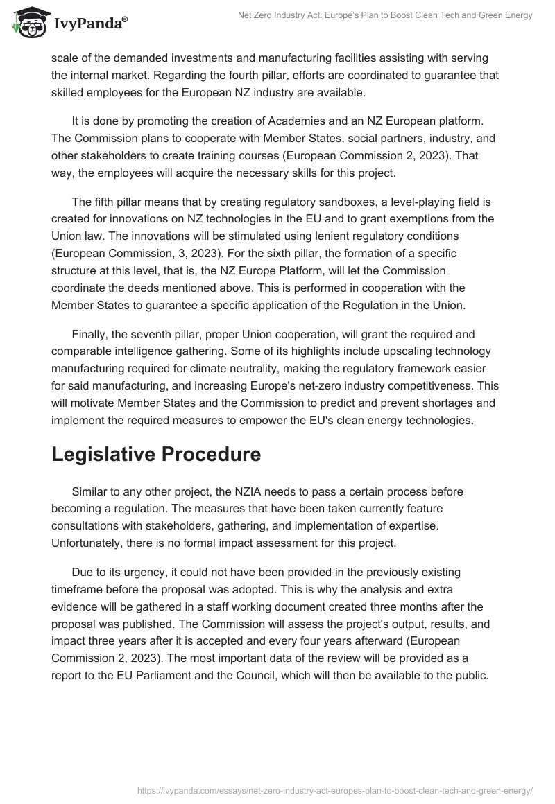Net Zero Industry Act: Europe’s Plan to Boost Clean Tech and Green Energy. Page 2