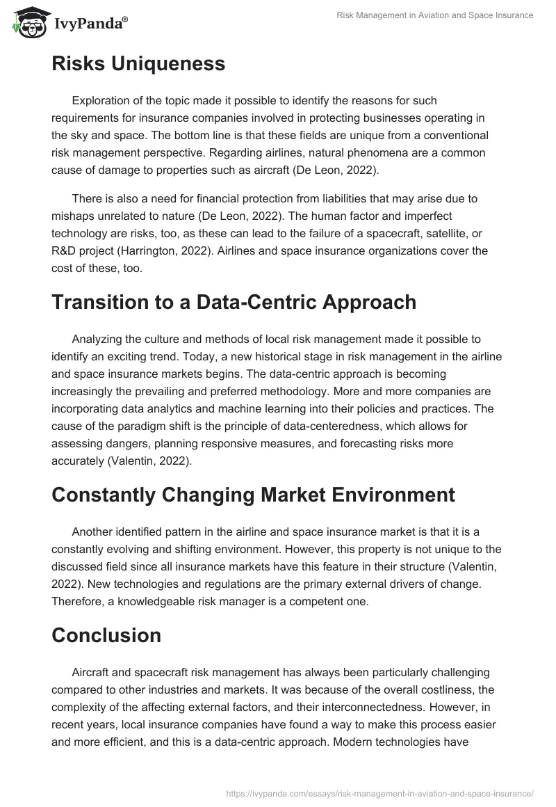 Risk Management in Aviation and Space Insurance. Page 2
