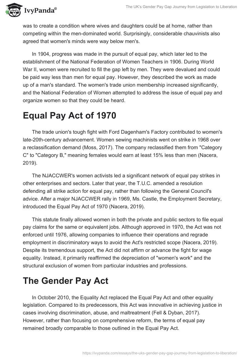 The UK’s Gender Pay Gap Journey from Legislation to Liberation. Page 2