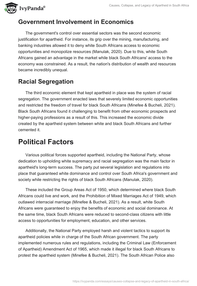 Causes, Collapse, and Legacy of Apartheid in South Africa. Page 2