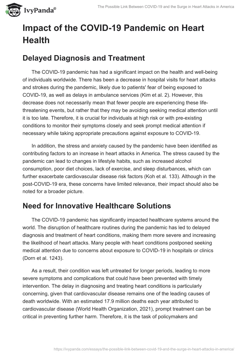 The Possible Link Between COVID-19 and the Surge in Heart Attacks in America. Page 2