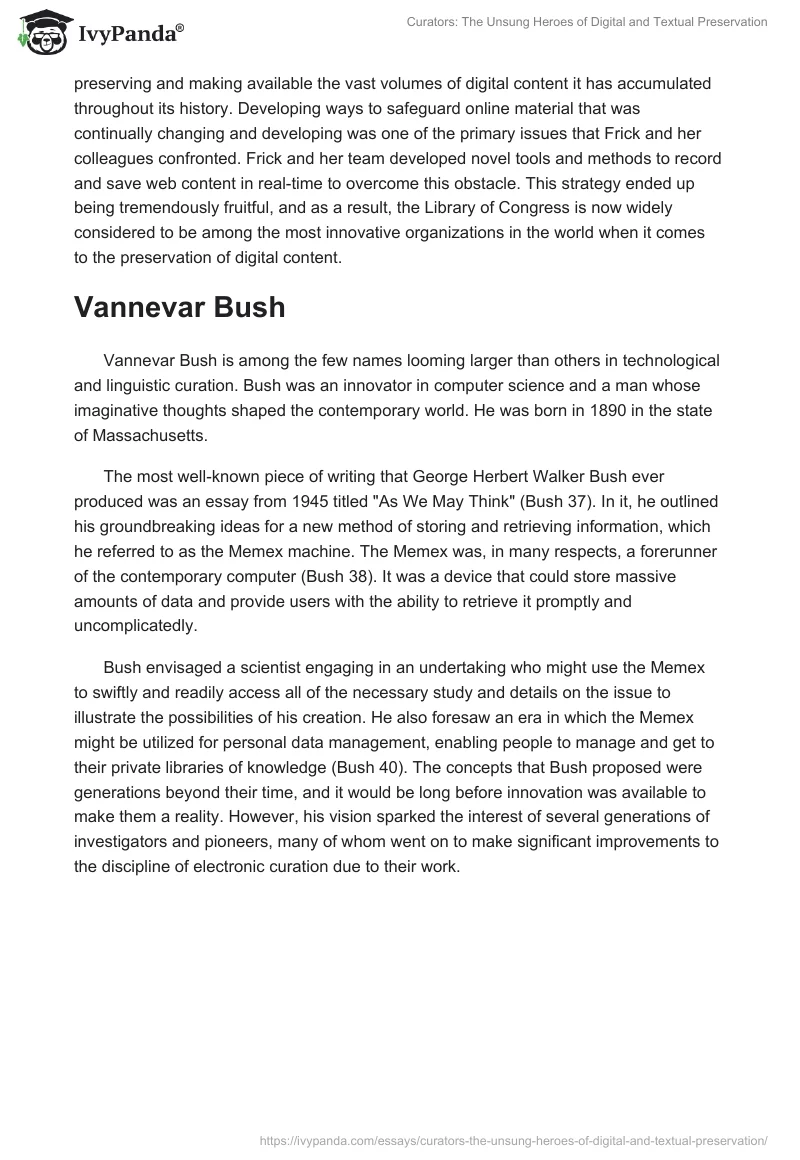 Curators: The Unsung Heroes of Digital and Textual Preservation. Page 2