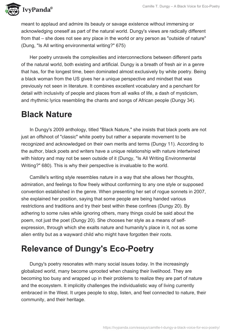 Camille T. Dungy – A Black Voice for Eco-Poetry. Page 2
