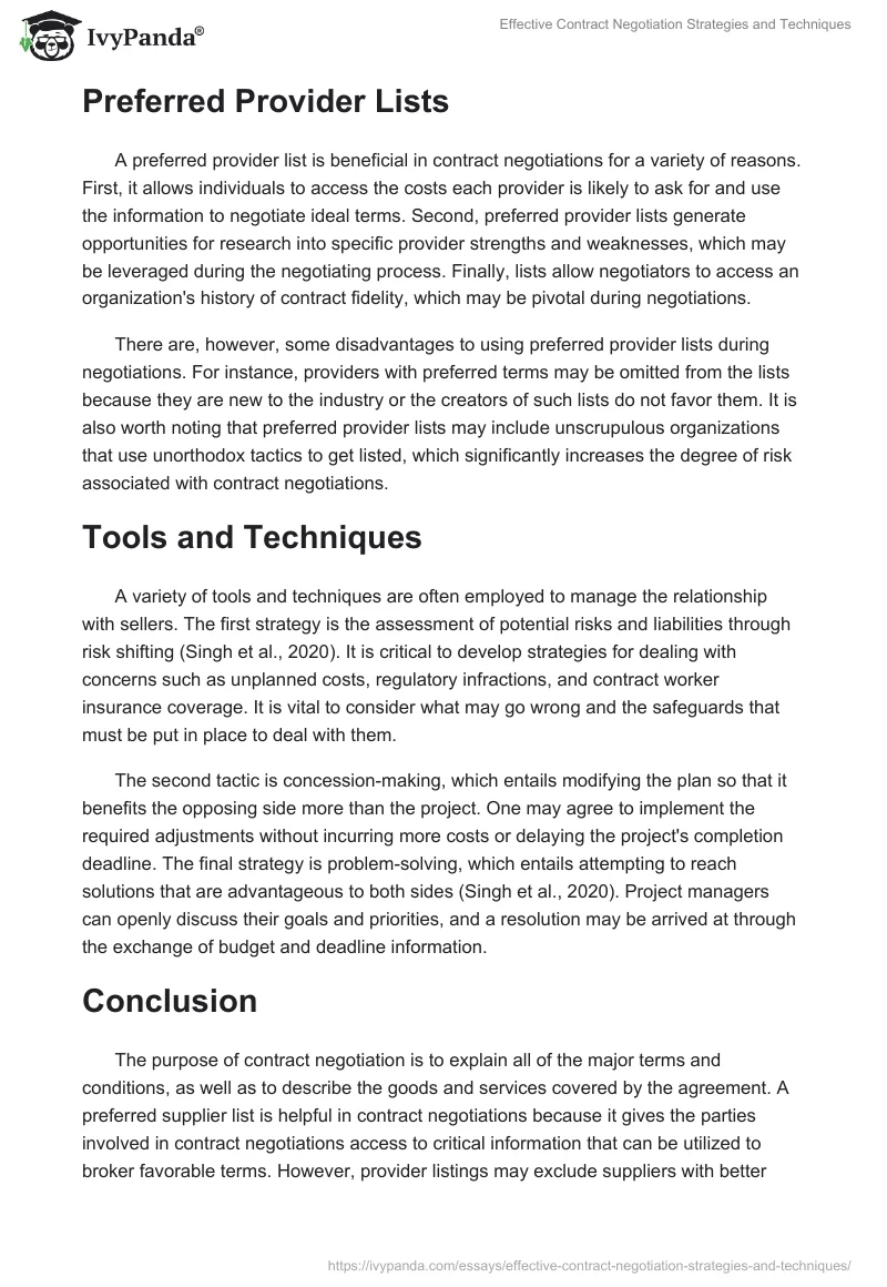 Effective Contract Negotiation Strategies and Techniques. Page 2