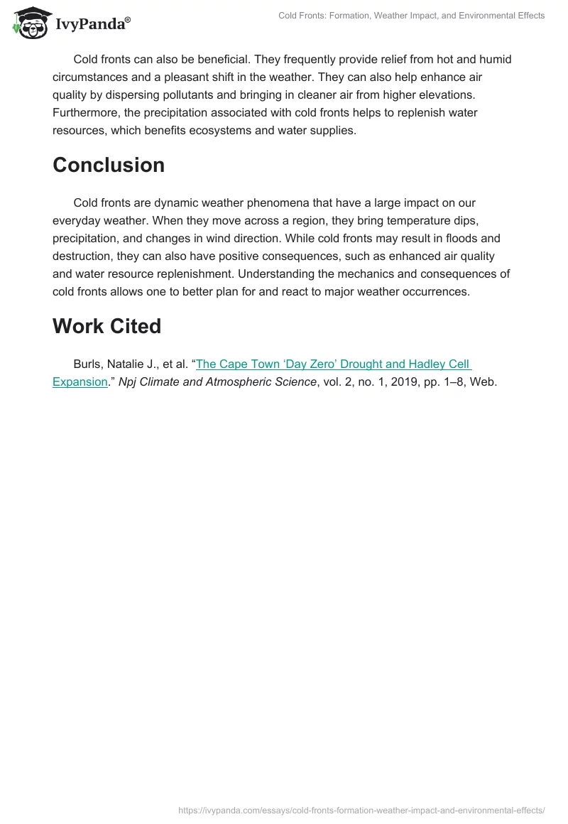 Cold Fronts: Formation, Weather Impact, and Environmental Effects. Page 2