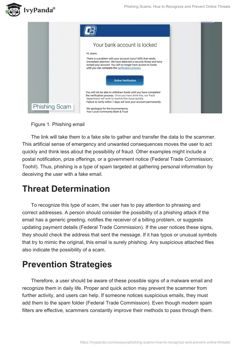Phishing Scams: How to Recognize and Prevent Online Threats. Page 2